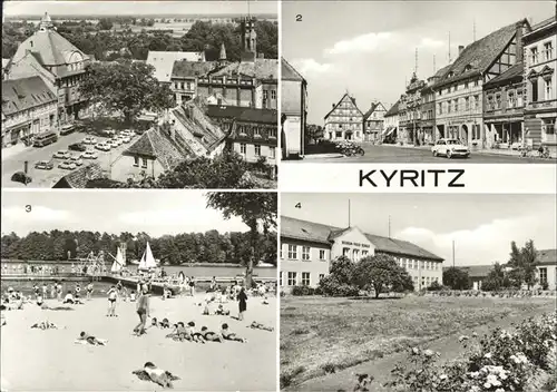 Kyritz Platz des Friedens Strandbad Polytechnische Oberschule Wilhelm Pieck Kat. Kyritz
