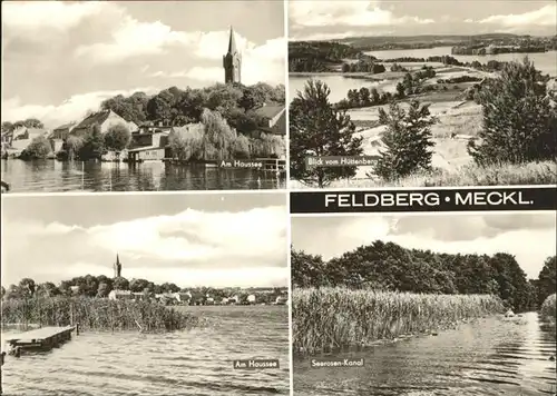 Feldberg Mecklenburg Feldberger Seenlandschaft Haussee Huettenberg Seerosen Kanal Kat. Feldberger Seenlandschaft