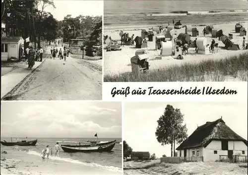 Trassenheide Strandleben Fischerboote Kat. Trassenheide