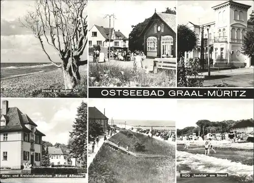 Graal-Mueritz Ostseebad Strand bei Stolper Ort Wald Hotel Sanatorium Richard Assmann HOG Seeblick am Strand / Seeheilbad Graal-Mueritz /Bad Doberan LKR