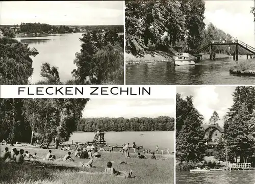 Flecken Zechlin Teilansichten Rheinsberger See Strandleben Kat. Rheinsberg