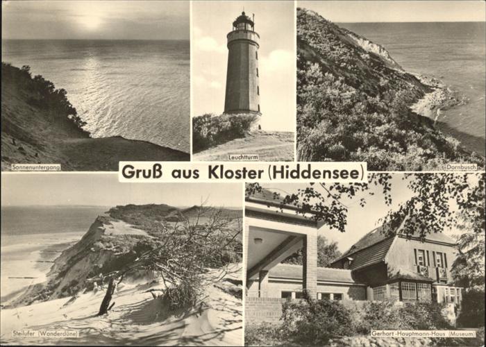 Kloster Hiddensee Sonnenuntergang Leuchtturm Dornbusch Steilufer
