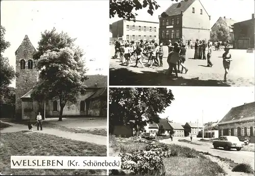 Welsleben Ev. Kirche Schulplatz Krumme Strasse Kat. Welsleben