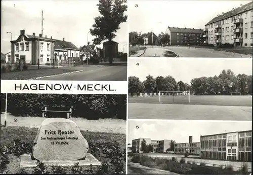 Hagenow Wasserwerk Fritz Reuter Gedenkstein AWB Neubaugebiet "Neue Heimat" Polytechnische Oberschule 15. Jahrestag Kat. Hagenow