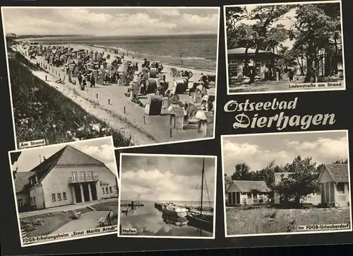 Dierhagen Ostseebad FDGB Urlauberdorf Ladenstrasse Strand Hafen FDGB Erholungsheim Kat. Dierhagen Ostseebad