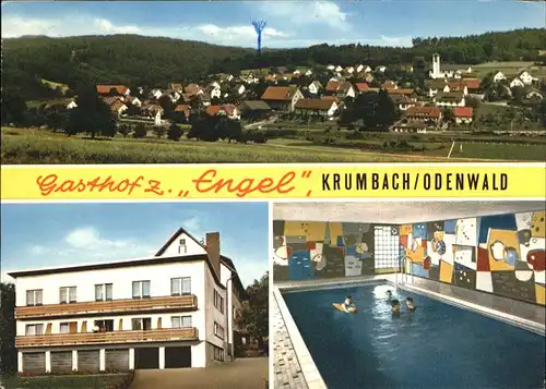 Krumbach Odenwald Gasthaof z. Engel Kat. Fuerth