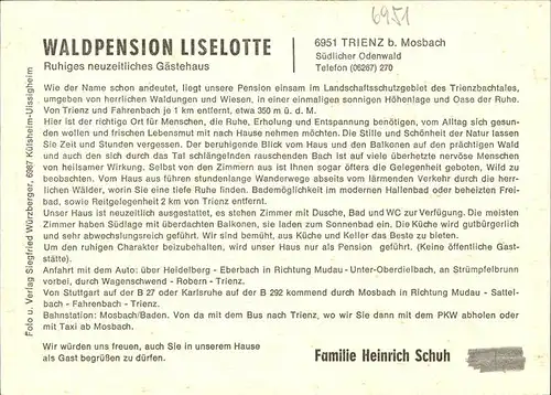 Trienz Waldpension Liselotte Gaestehaus Kat. Fahrenbach
