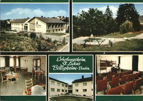 Billigheim Baden Erholungsheim St. Lukas Kat. Billigheim