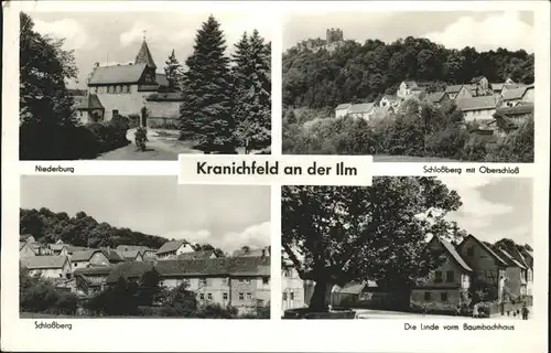 Kranichfeld Schlossberg Oberschloss Linde Baumbachhaus Niederburg  Kat. Kranichfeld