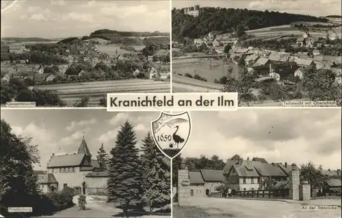 Kranichfeld Oberschloss Kranich 1650 Ilmbruecke Niederburg Kat. Kranichfeld