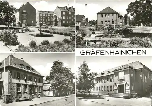 Graefenhainichen Bahnhof Postam Poliklinik Kat. Graefenhainichen