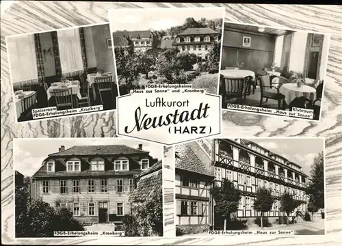 Neustadt Harz Erholungsheim Haus zur Sonne Kat. Neustadt Harz