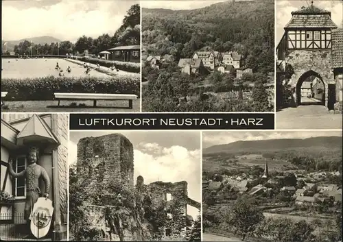 Neustadt Harz Schwimmbad Ruine Kat. Neustadt Harz