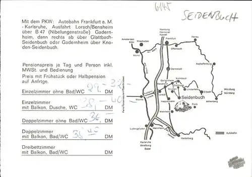 Seidenbuch Forsthotel Seidenbuch Kat. Lindenfels