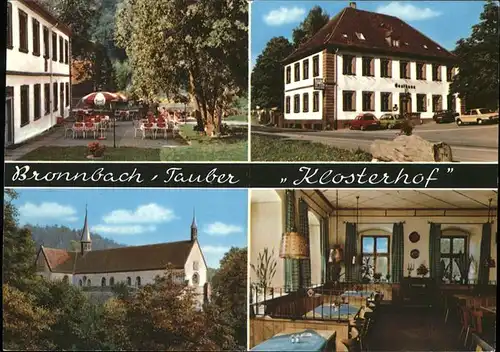 Bronnbach Klappkarte Gasthaus Klosterhof Kat. Wertheim