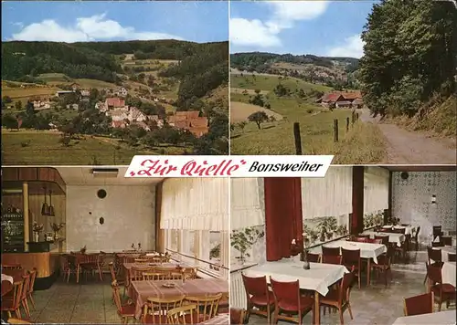 Bonsweiher Restaurant Zur Quelle Kat. Moerlenbach