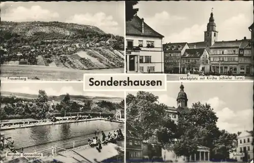 Sondershausen Thueringen Schiefer Turm Frauenberg Bergbad Sonnenblick / Sondershausen /Kyffhaeuserkreis LKR