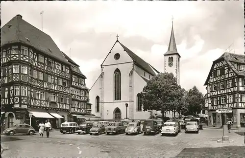 Mosbach Baden Marktplatz ev.Kirche Kat. Mosbach