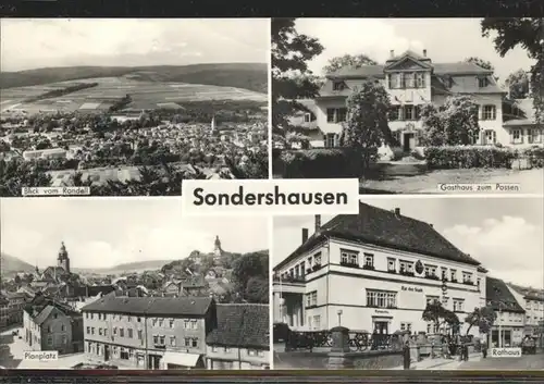 Sondershausen Thueringen Gasthaus zum Possen Rathaus / Sondershausen /Kyffhaeuserkreis LKR