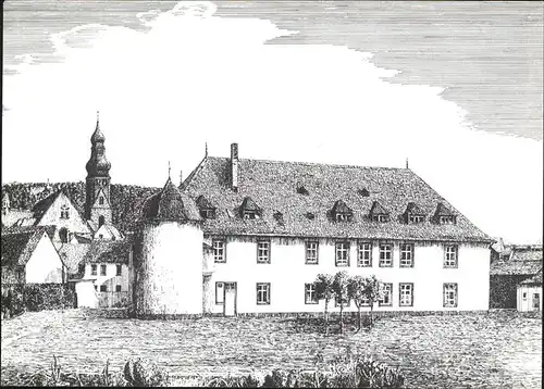 Hofheim Taunus Kuenstlerkarte Haus der Vereine und Jugend historische Kellerei mit Hexenturm Kat. Hofheim am Taunus