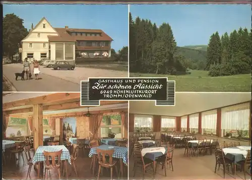 Tromm Odenwald Gasthaus Zur Schoenen Aussicht Aufklappkarte Kat. Grasellenbach