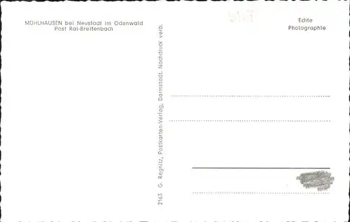 Neustadt Odenwald muehlhausen Kat. Breuberg