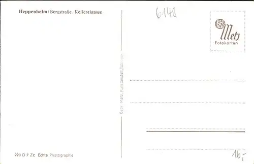 Heppenheim Bergstrasse Kellereigasse Fachwerk Kat. Heppenheim (Bergstrasse)