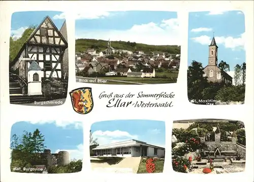 Ellar Limburg Lahn St. Maxinimus Burgschmiede Burgruine Kat. Waldbrunn (Westerwald)