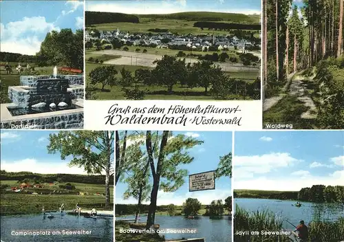 Waldernbach Seeweiher Bootsverleih Campingplatz Kat. Mengerskirchen