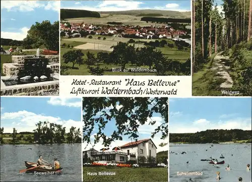 Waldernbach Haus Bellevue Schwimmbad Seeweiher Kat. Mengerskirchen