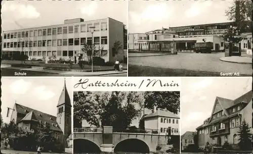 Hattersheim Main Schule Sarotti AG Kirche / Hattersheim am Main /Main-Taunus-Kreis LKR