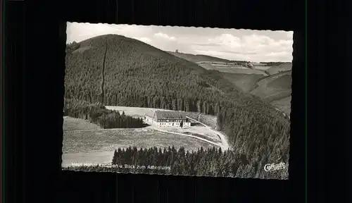 Oberkirchen Sauerland Hotel Hoher Knochen Blick zum Astenturm Kat. Schmallenberg