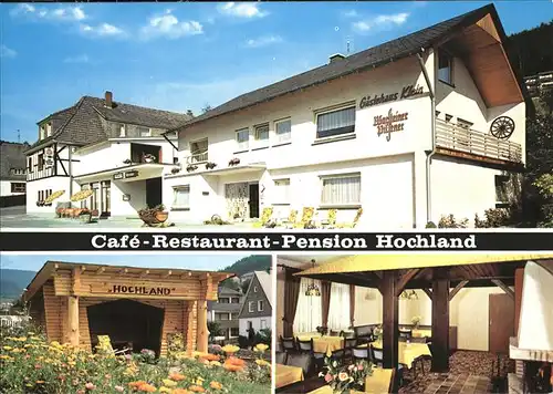 Fredeburg Schmallenberg Cafe Restaurant Pension Hochland Fredeburg / Schmallenberg /Hochsauerlandkreis LKR