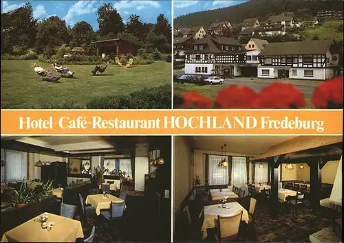 Fredeburg Schmallenberg Hotel Cafe Restaurant Hochland / Schmallenberg /Hochsauerlandkreis LKR