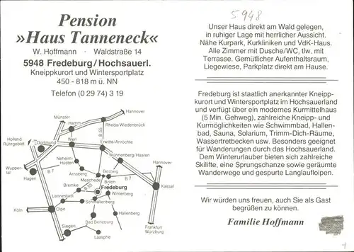 Fredeburg Schmallenberg Pension Haus Tanneneck Luftaufnahme Teilansicht Fredeburg Winterimpressionen / Schmallenberg /Hochsauerlandkreis LKR