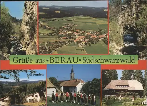 Berau Teilansicht Berau Luftaufnahme Brenden Huisli Trachtengruppe Schlucht Kat. uehlingen-Birkendorf