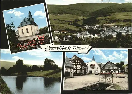 Oberrossbach Westerwald Teilansicht Oberrossbach Kirche Weiher Kat. Oberrossbach