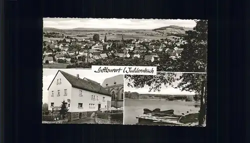 Waldernbach Teilansicht Waldernbach See Gasthaus Pension "Zum schwarzen Baer" Kat. Mengerskirchen