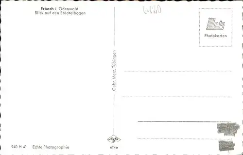 Erbach Odenwald Staedtelbogen Kat. Erbach