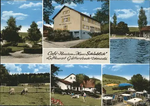 Guettersbach Cafe Pension Haus Schoenblick Kat. Mossautal