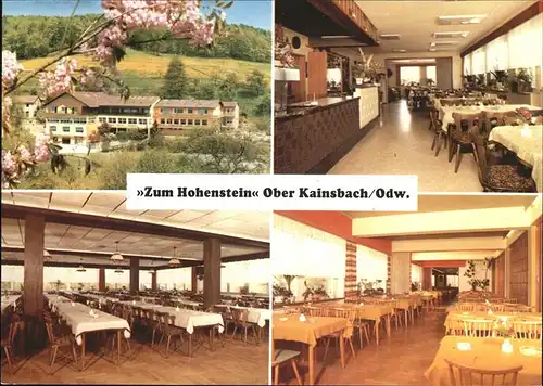 Ober-Kainsbach Zum Hohenstein Gastraum Kat. Reichelsheim (Odenwald)