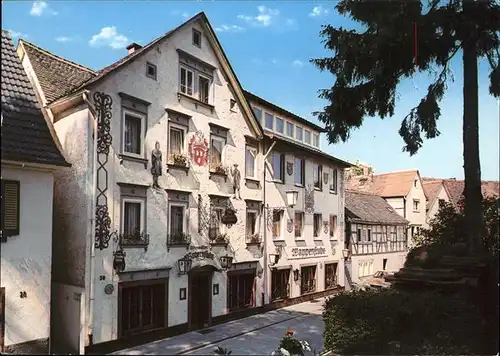 Erbach Odenwald Hotel Restaurant Odenwaelder Bauern Wappenstube Kat. Erbach