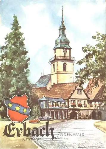 Erbach Odenwald Weltberuehmte Sammlungen graefl. Schloss Wappen Kat. Erbach