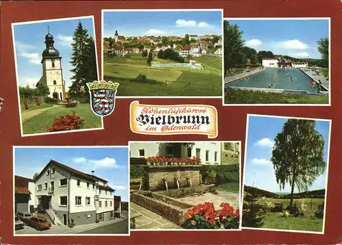 Vielbrunn Wappen Freibad Kirche Kat. Michelstadt