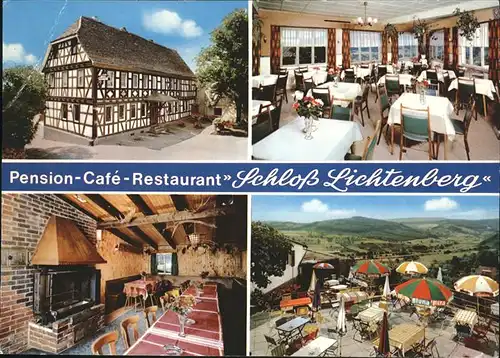 Lichtenberg Odenwald Pension Restaurant Schloss Lichtenberg Kat. Fischbachtal