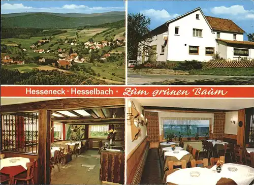 Hesseneck Hesselbach Zum Gruenen Baum Gasthasu Pension Klappkarte Kat. Hesseneck