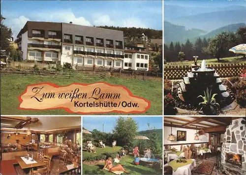 Kortelshuette Zum weissen Lamm Gasthof Pension Cafe Kamin Brunnen Kat. Rothenberg