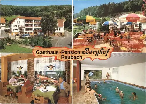 Raubach Odenwald Gasthaus Pension Berghof Hallenbad Kat. Rothenberg