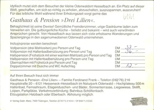 Hesselbach Gummersbach Drei Lilien  Gasthaus Pension / Gummersbach /Oberbergischer Kreis LKR