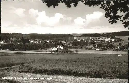 Wuergendorf Wasserscheide Kreis Siegen Kat. Burbach